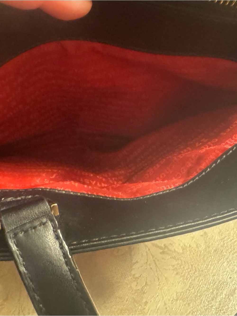 Kate Spade Rare "Ooh La La" Poppy Lottie Leather Satchel Bag Black Red - Picture 14 of 14